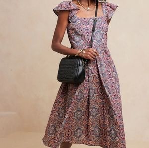 Banana Republic Factory Tie-Back Midi Dress size MP